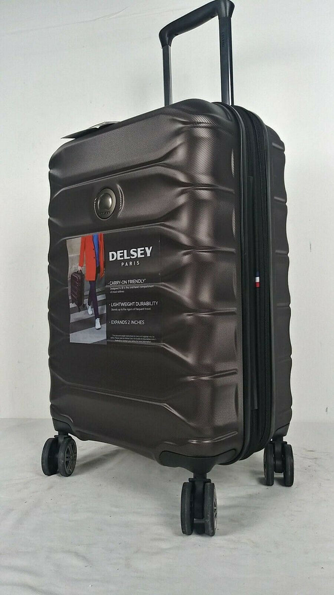 250 Delsey Meteor 21" Hard Spinner CarryOn Suitcase Luggage Expandbl