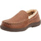 Weatherproof Mens Memory Foam Leather Slipper Indoor/Outdoor Moccasin Tan L 10.5 - evorr.com