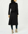 $440 Forecaster Women's Lamb Wool Maxi Over Coat Jacket Belted Black Size 2