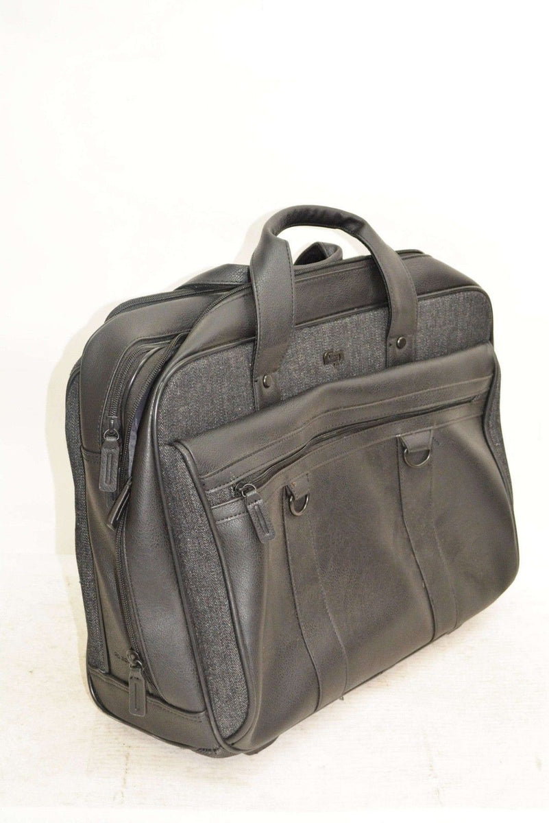 280 Solo Bradford Underseat Rolling Laptop Briefcase Black