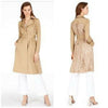 INC Concepts Women's Plus Size Long Lace-Back Trench Coat Beige Plus 0X