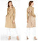 INC Concepts Women's Plus Size Long Lace-Back Trench Coat Beige Plus 0X