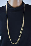 Nordstrom Joe Fresh Women's Multi-Strand Chain-Link Gold Long Necklace Jewelry - evorr.com