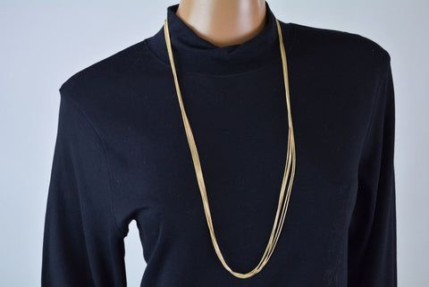 Nordstrom Joe Fresh Women's Multi-Strand Chain-Link Gold Long Necklace Jewelry - evorr.com