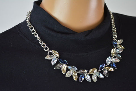 Nordstrom Joe Fresh Womens Silver Chain Embellish Stone Necklace Fashion Jewelry - evorr.com