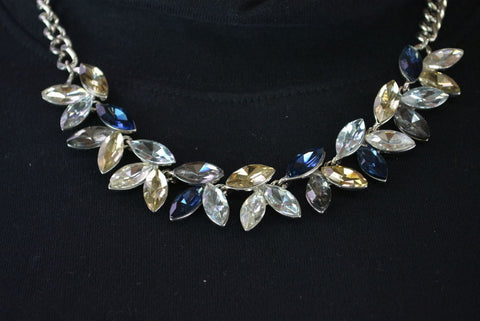 Nordstrom Joe Fresh Womens Silver Chain Embellish Stone Necklace Fashion Jewelry - evorr.com