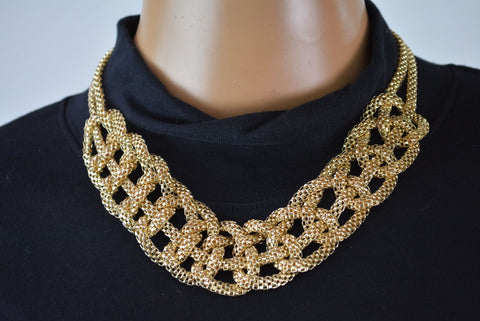 Nordstrom Joe Fresh Women's Gold Chain-Link Loops Knot Necklace Fashion Jewelry - evorr.com