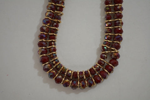 Nordstrom Joe Fresh Women's Gold Chain Sparkle Red Bead Necklace Fashion Jewelry - evorr.com