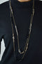 Nordstrom Joe Fresh Women's Gray Gold Long Chain Beads Necklace Fashion Jewelry - evorr.com