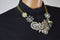 Nordstrom Joe Fresh Womens White Gray Flower Rhinestone Necklace Fashion Jewelry - evorr.com