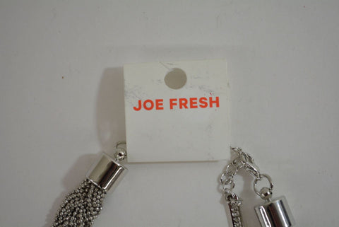 Nordstrom Joe Fresh Womens Gray Small Beads Braided Fashion Bib Necklace Jewelry - evorr.com