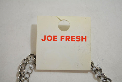 Nordstrom Joe Fresh Women's Silver Engraved Link-Chain Necklace Fashion Jewelry - evorr.com