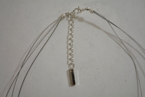 ALFRED SUNG Women Silver Circle Rectangle String Necklace Modern Fashion Jewelry - evorr.com