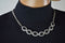 Nordstrom Joe Fresh Women's Black Cut Stone Silver Bib Necklace Fashion Jewelry - evorr.com