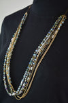 Nordstrom Joe Fresh Women's Beaded Gold Multi-Strand Long Chain Necklace Jewelry - evorr.com