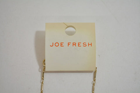 Joe Fresh Women Gold Bullet Pendant Link Chain Necklace Designer Fashion Jewelry