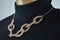 Nordstrom Joe Fresh Womens Copper Mesh Chain-Link Loops Necklace Fashion Jewelry - evorr.com
