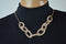 Nordstrom Joe Fresh Womens Copper Mesh Chain-Link Loops Necklace Fashion Jewelry - evorr.com