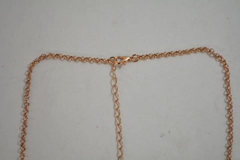 Nordstrom Joe Fresh Womens Copper Mesh Chain-Link Loops Necklace Fashion Jewelry - evorr.com