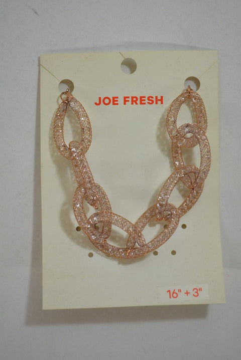 Nordstrom Joe Fresh Womens Copper Mesh Chain-Link Loops Necklace Fashion Jewelry - evorr.com