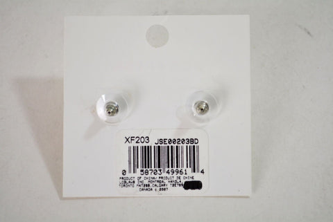 Joe Fresh Womens 3-Stone Rhinestone Crystal Silver Stud Earrings Fashion Jewelry
