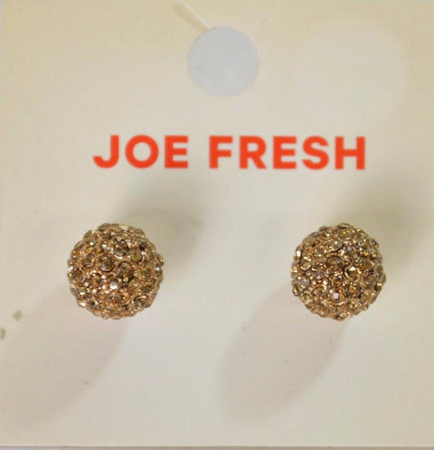 Nordstrom Joe Fresh Womens Gold Crystal Ball Stud Earrings Fashion Party Jewelry - evorr.com