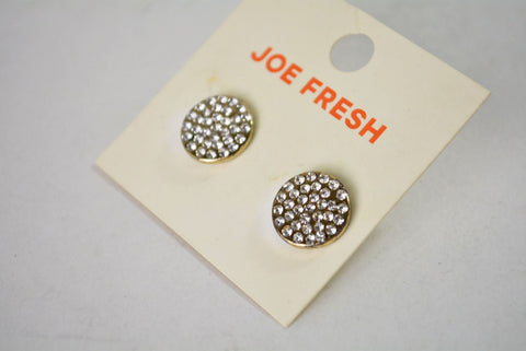 Nordstrom Joe Fresh Women's Gold Rhinestone Round  Stud Earrings Fashion Jewelry - evorr.com