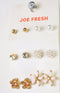 Nordstrom Joe Fresh Womens 6-Pair Gold Pearl Stone Stud Earrings Fashion Jewelry - evorr.com