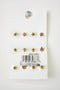 Nordstrom Joe Fresh Womens 6-Pair Gold Pearl Stone Stud Earrings Fashion Jewelry - evorr.com