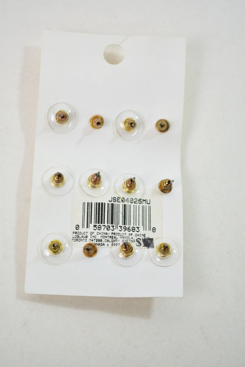 Nordstrom Joe Fresh Womens 6-Pair Gold Pearl Stone Stud Earrings Fashion Jewelry - evorr.com