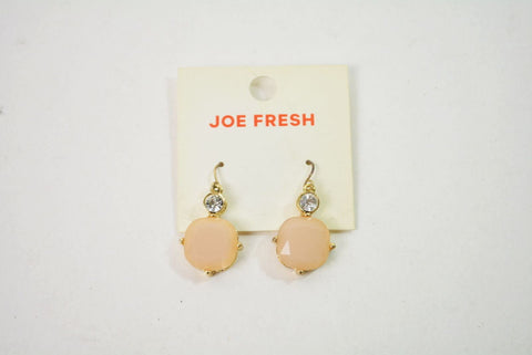 Nordstrom Joe Fresh Women's Peach Square Crystal Dangle Earrings Fashion Jewelry - evorr.com