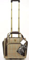 $220 London Fog Brown Knightsbridge 15" Under Seat Tote Rolling Wheel Bag