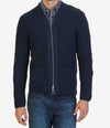 $128 New Nautica Mens Long-Sleeve Blue Zip-Front Shawl Collar Cardigan Sweater M - evorr.com