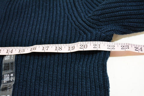 $128 New Nautica Mens Long-Sleeve Blue Zip-Front Shawl Collar Cardigan Sweater M - evorr.com