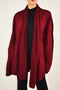 Karen Scott Women's Red Draped Open Front Cable Knit Cardigan Shrug Top Plus 2X