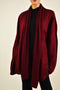 Karen Scott Women's Red Draped Open Front Cable Knit Cardigan Shrug Top Plus 2X