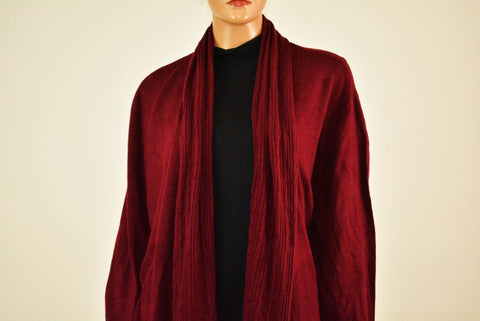 Karen Scott Women's Red Draped Open Front Cable Knit Cardigan Shrug Top Plus 2X