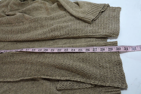 Karen Scott Women Shawl Collar Brown Open Front Marl Cardigan Shrug Top Plus 2X