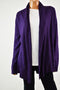 Karen Scott Women Shawl Collar Purple Open Front Knit Cardigan Shrug Top Plus 2X