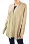 New Karen Scott Womens Long-Sleeve Brown Acrylic Open-Front Cardigan Shrug Top L