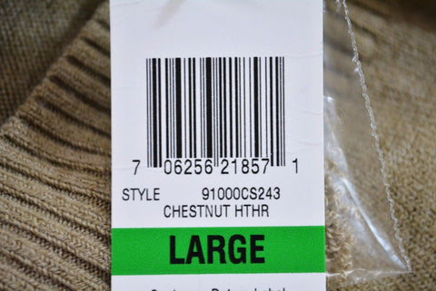 New Karen Scott Womens Long-Sleeve Brown Acrylic Open-Front Cardigan Shrug Top L