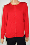 Charter Club Women's Red Long Sleeve Button Front Cardigan Shrug Top Plus 0X 16W