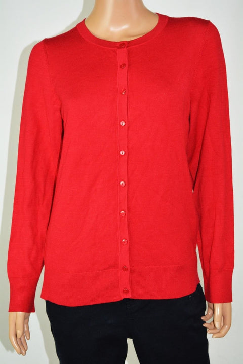 Charter Club Women's Red Long Sleeve Button Front Cardigan Shrug Top Plus 0X 16W