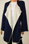 $109! Alfani Women's Blue Open Front Draped Sweater Cardigan Shrug Top Plus 2X - evorr.com
