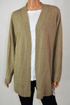 Karen Scott Women's Long Sleeve Brown Open Front Knit Cardigan Shrug Top Plus 3X