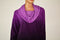 Ideology Women's Cowl Neck Purple Ombre Dye Pullover Fleece Jacket Coat Plus 1X