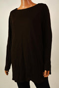 Lauren Ralph Lauren Women Boat Nk Wool Blend Brown Knit Tunic Blouse Top Plus 1X