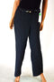 Charter Club Women Stretch Gray Belted Tummy-Slim Trouser Dress Pants Petite 16P