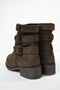 $125 New BooRoo Women's Jules Wool Lined Suede Ankle Boots Shoes Brown Size 8 US