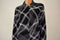 JM Collection Women Button Front Black Print Handkerchief Hem Tunic Blouse Top M